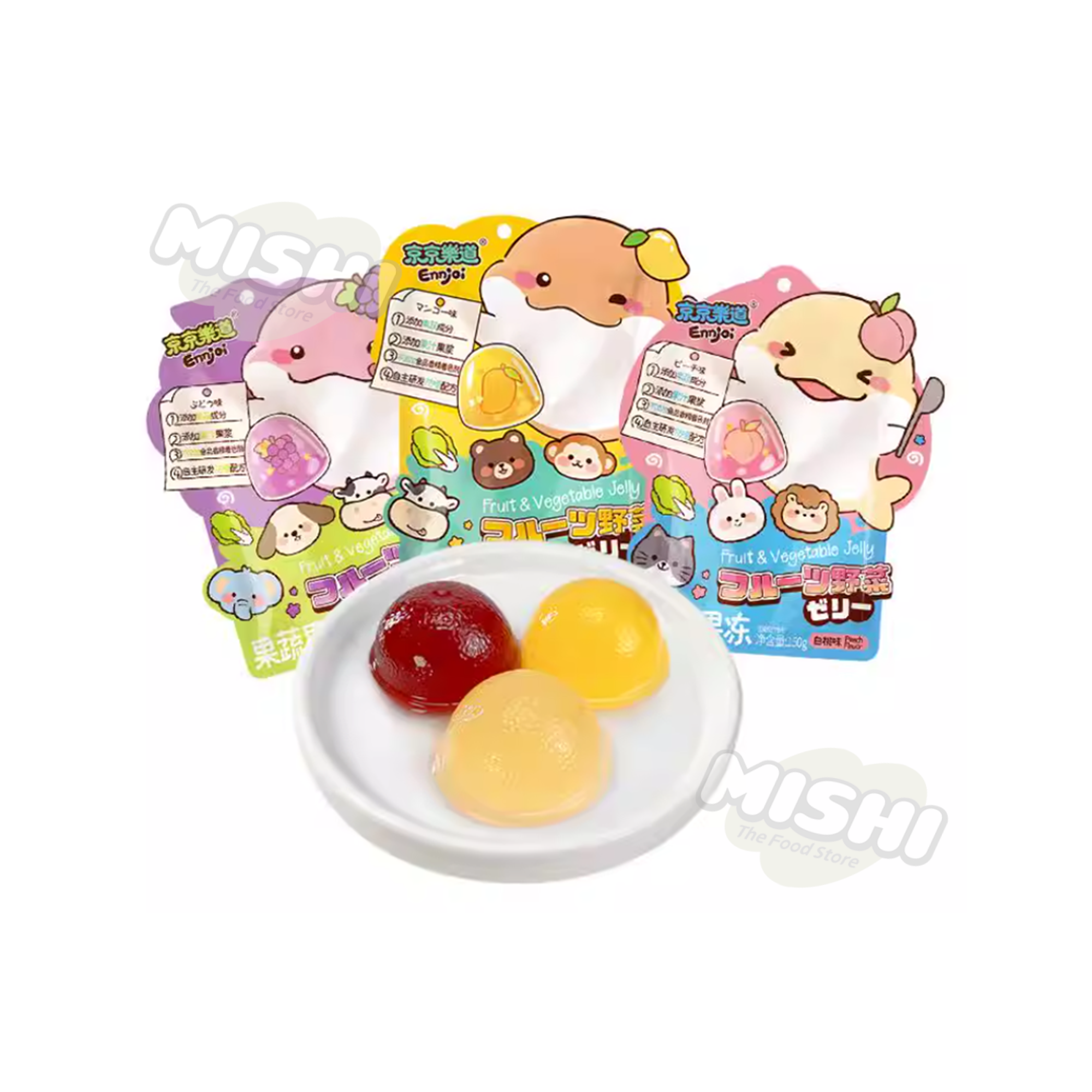 Ennjoi Brand Fruit & Vegetable Jelly (White Peach Flavor) 150g