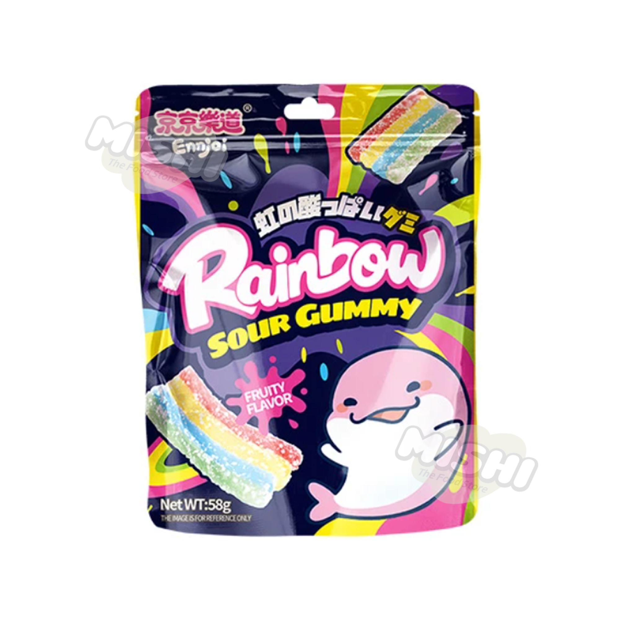 Ennjoi Brand Rainbow Sour Belts 58g
