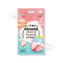 Jingjingledao Brand Peelable Gummy Candy White Peach Flavor 80g