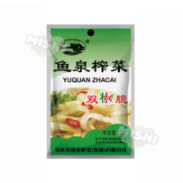 YUQUAN Bagged Crispy Mustard Tuber with Double Pepper 80g