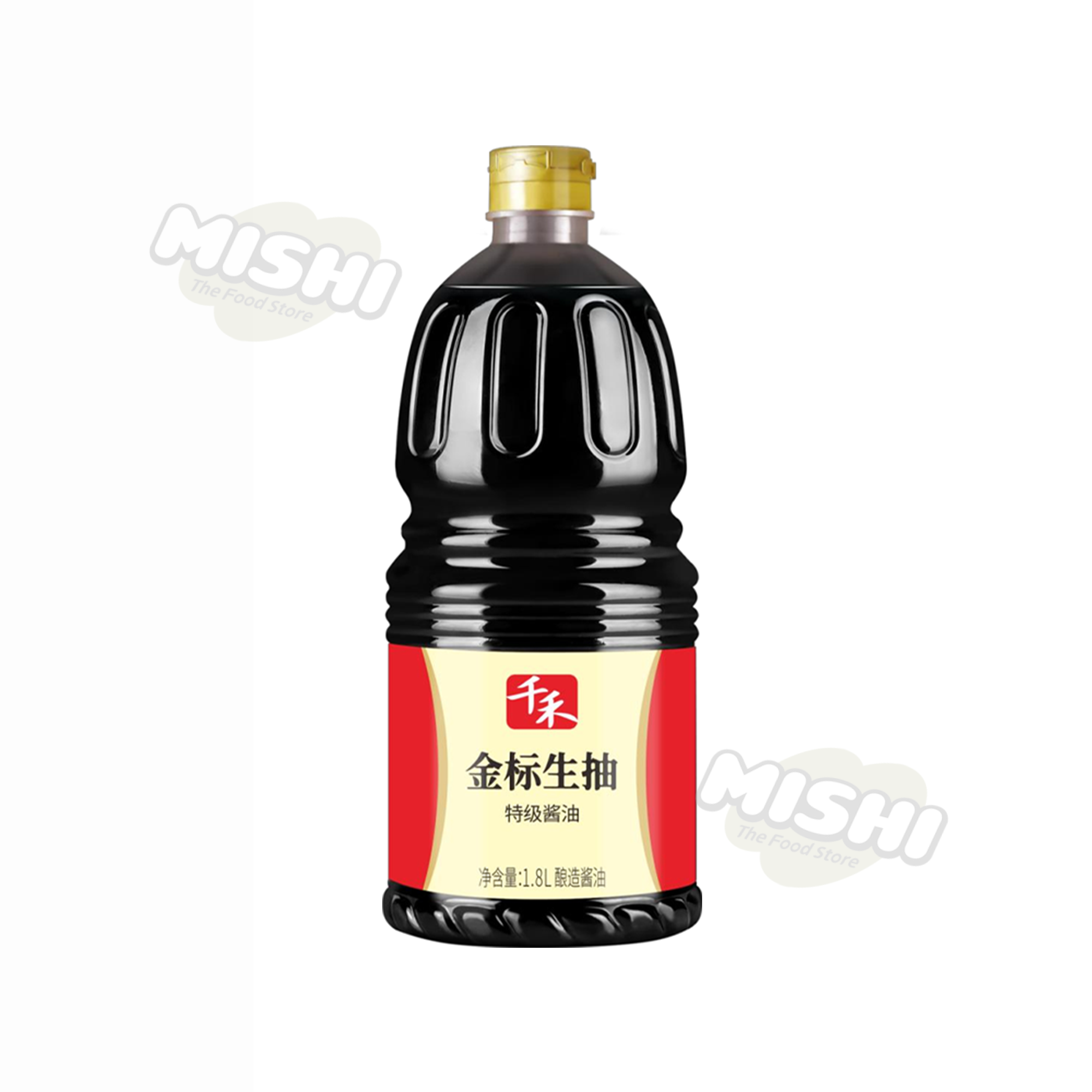 Qian He Brand Superior Gold Label Light Soy Sauce 1.8L