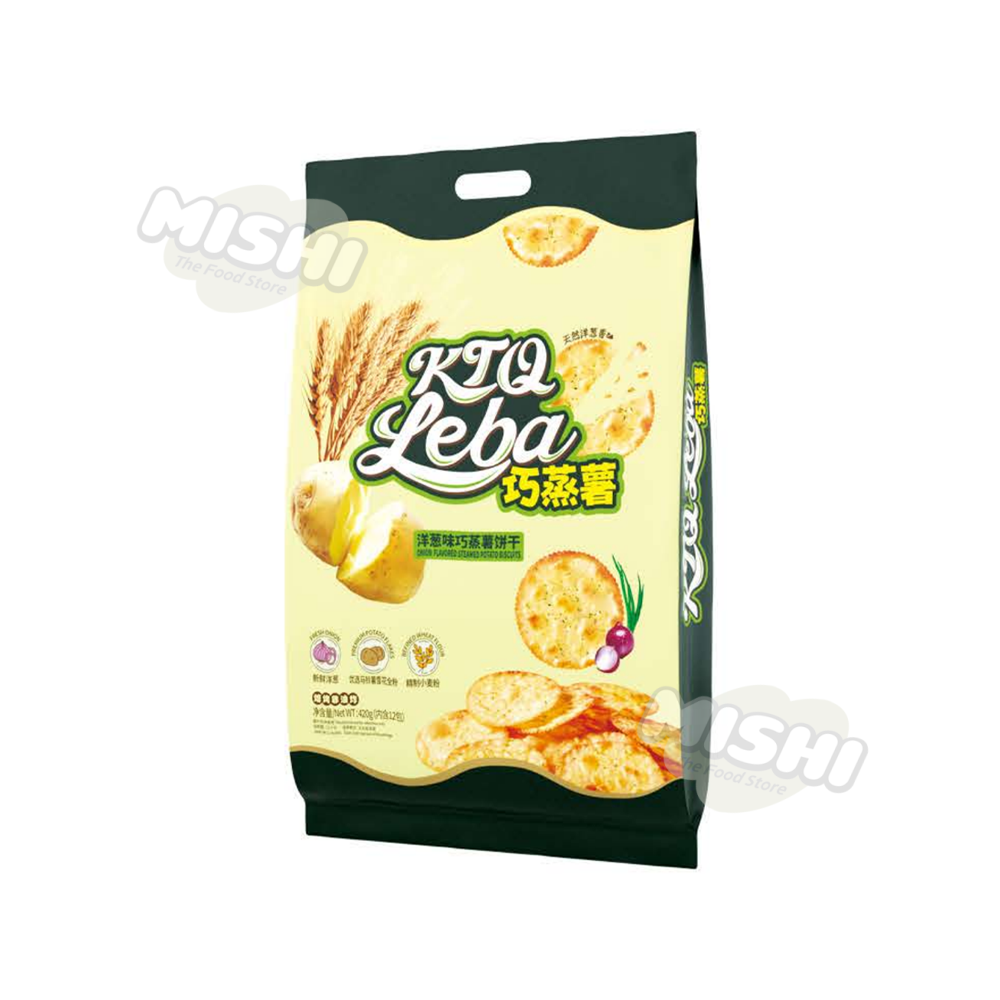 LEBA Brand Steamed Potato Crackers Onion Flavor 420g