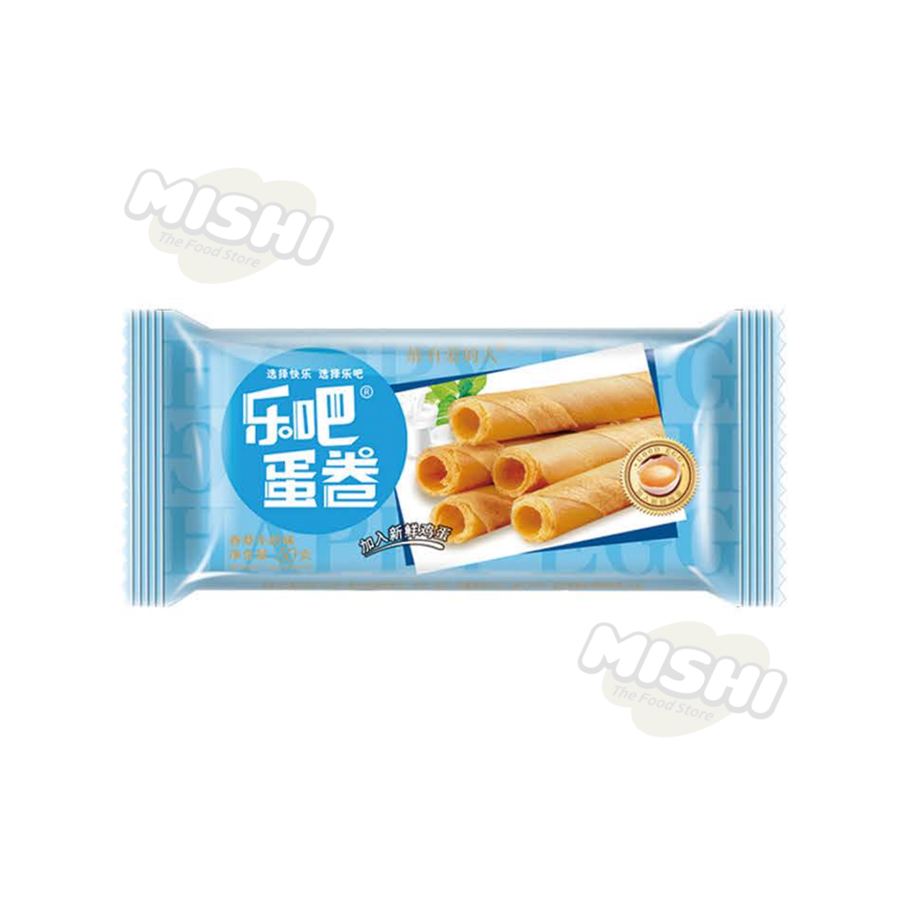 LEBA Brand Egg Rolls Vanilla Milk Flavor 50g