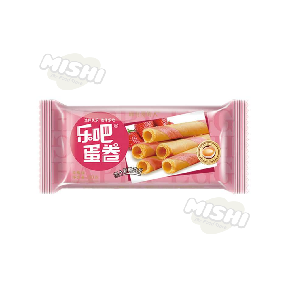 LEBA Brand Egg Rolls Strawberry Flavor 50g