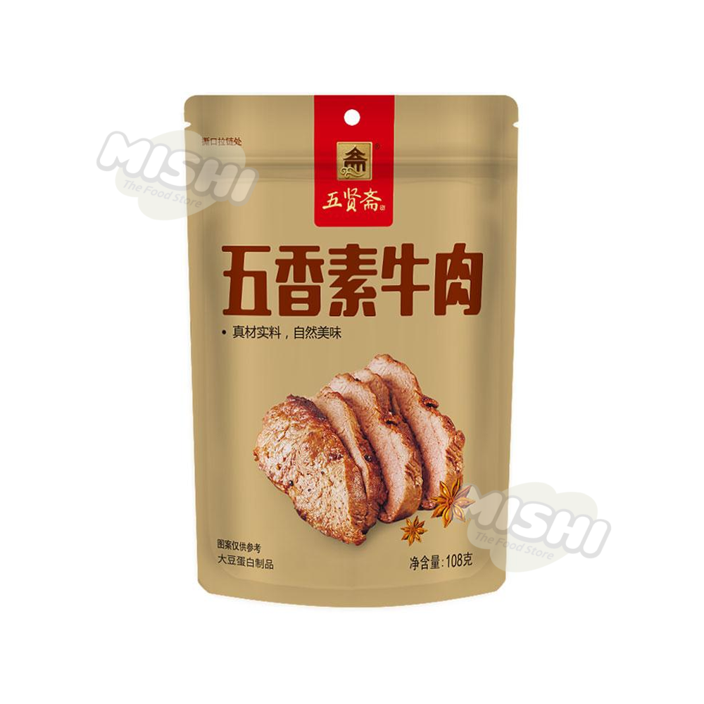WU XIAN ZHAI Brand Five-Spice Vegetarian Beef 108g