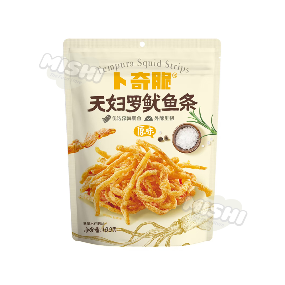 BUQICUI Brand Tempura Squid Strips Original Flavor 100g