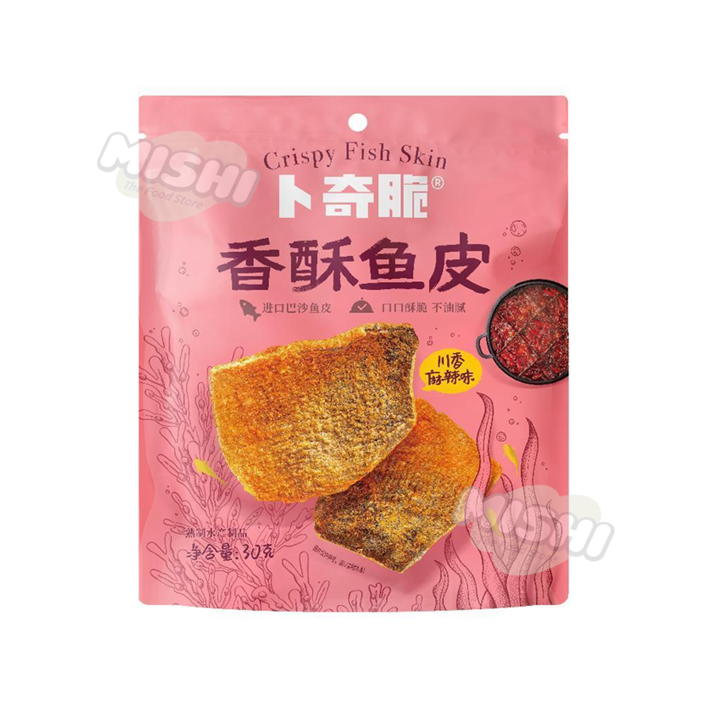 BUQICUI Brand Crispy Fish Skin Sichuan Spicy Flavor 30g