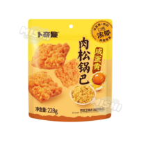 BUQICUI Brand Glutinous Rice Crackers with Pork Floss (Salted Egg Yolk Flavor) 228g