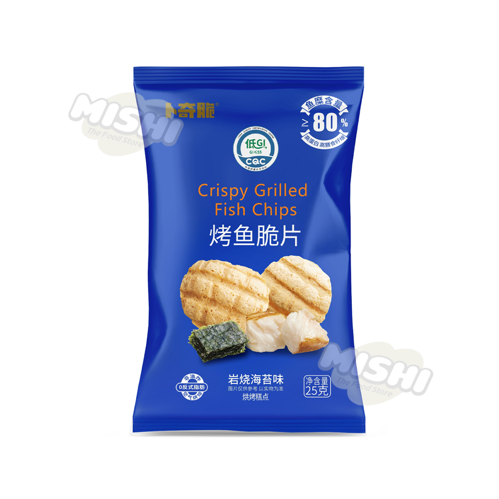 BUQICUI Brand Roasted Fish Crisps Seaweed Flavor 25g