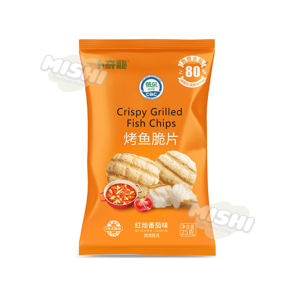 BUQICUI Brand Roasted Fish Crisps Tomato Stew Flavor 25g