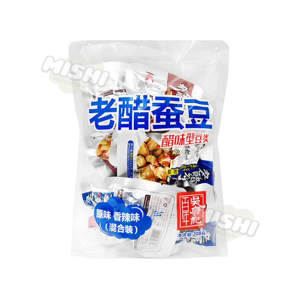 WU FU JI Brand Aged Vinegar Broad Beans (Mixed Pack) 208g