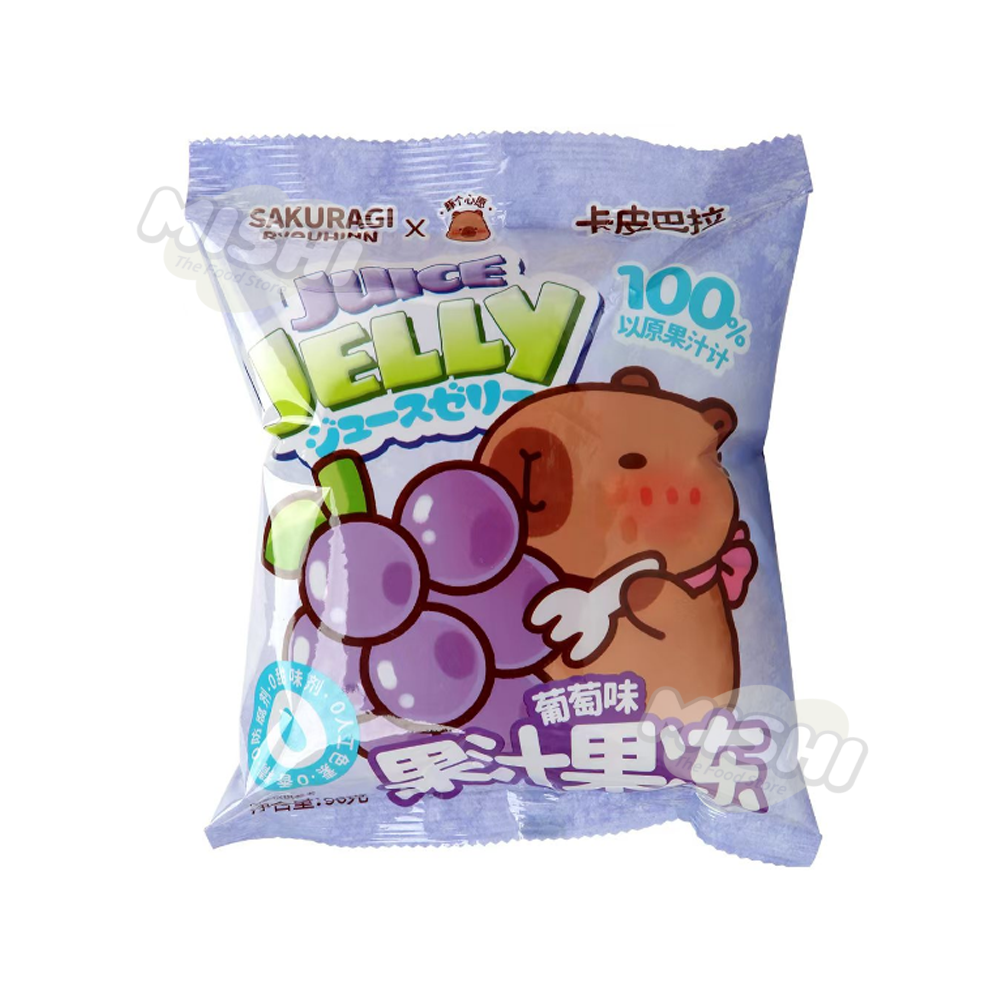 CAPYBARA Brand Fruit Juice Jelly (Grape Flavor) 96g
