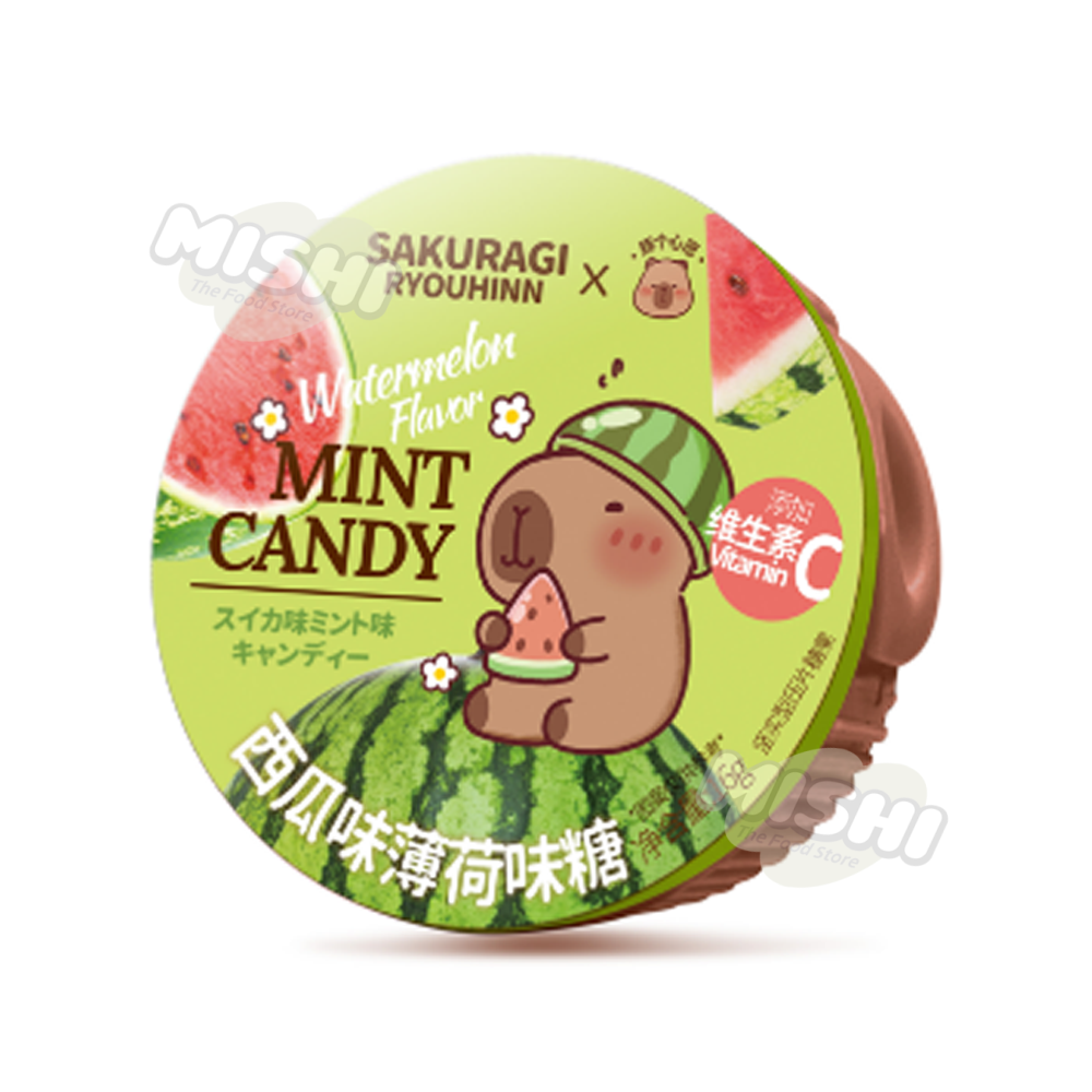 SAKURAGI CHO Brand Sakuragi Watermelon Flavor Peppermint Candy 16g