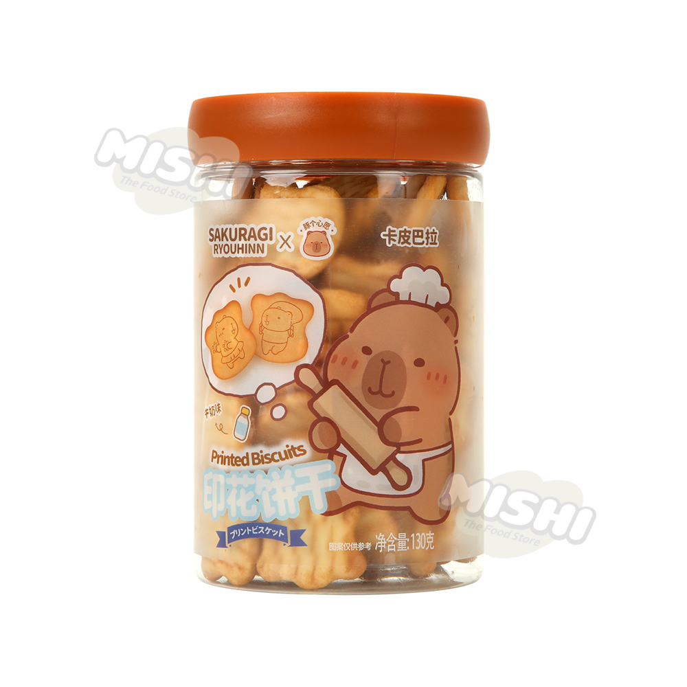 CAPYBARA Brand Printed Biscuits (Milk Flavor) 130g