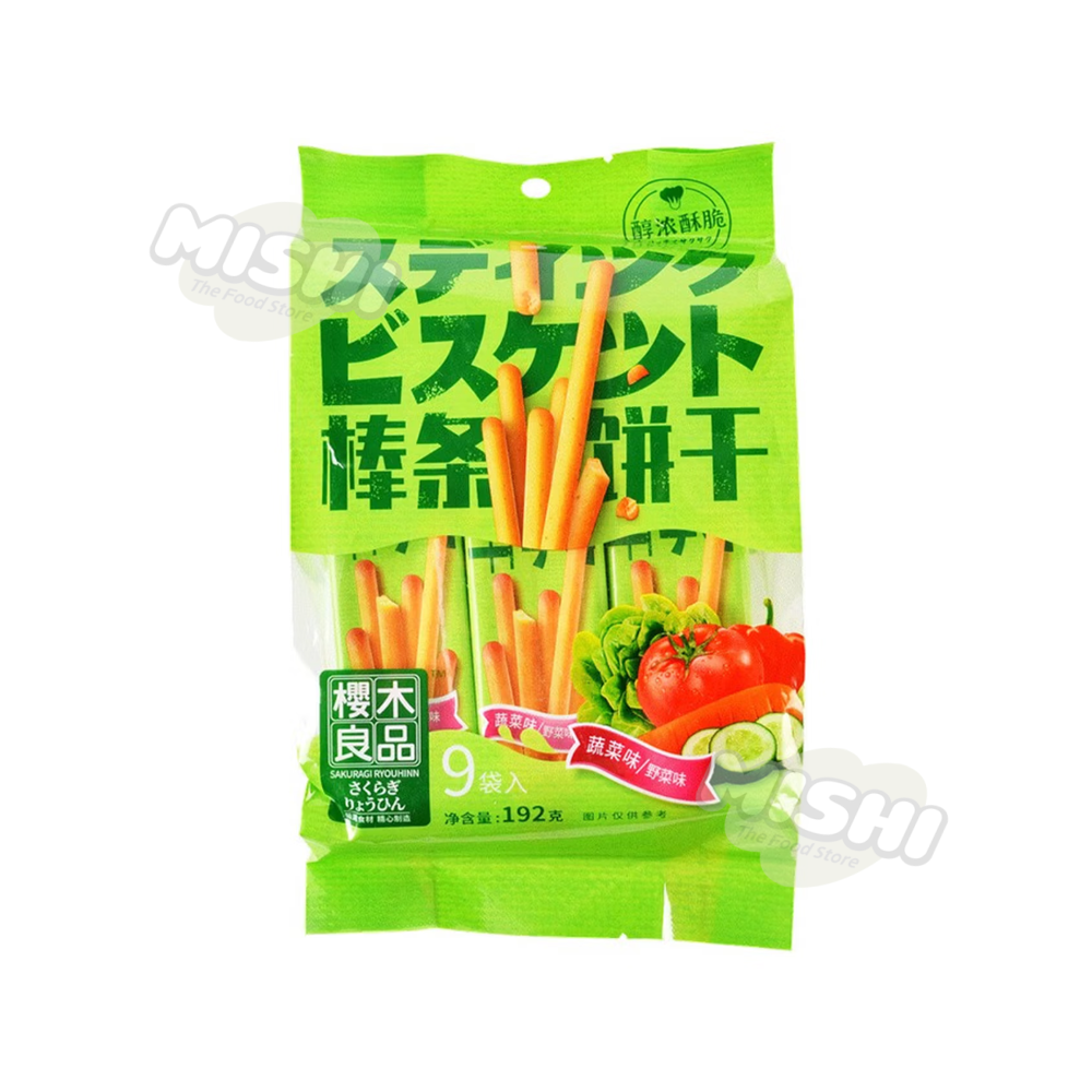 SAKURAGI RYOUHNN Brand Stick Biscuits (Vegetable Flavor) 192g