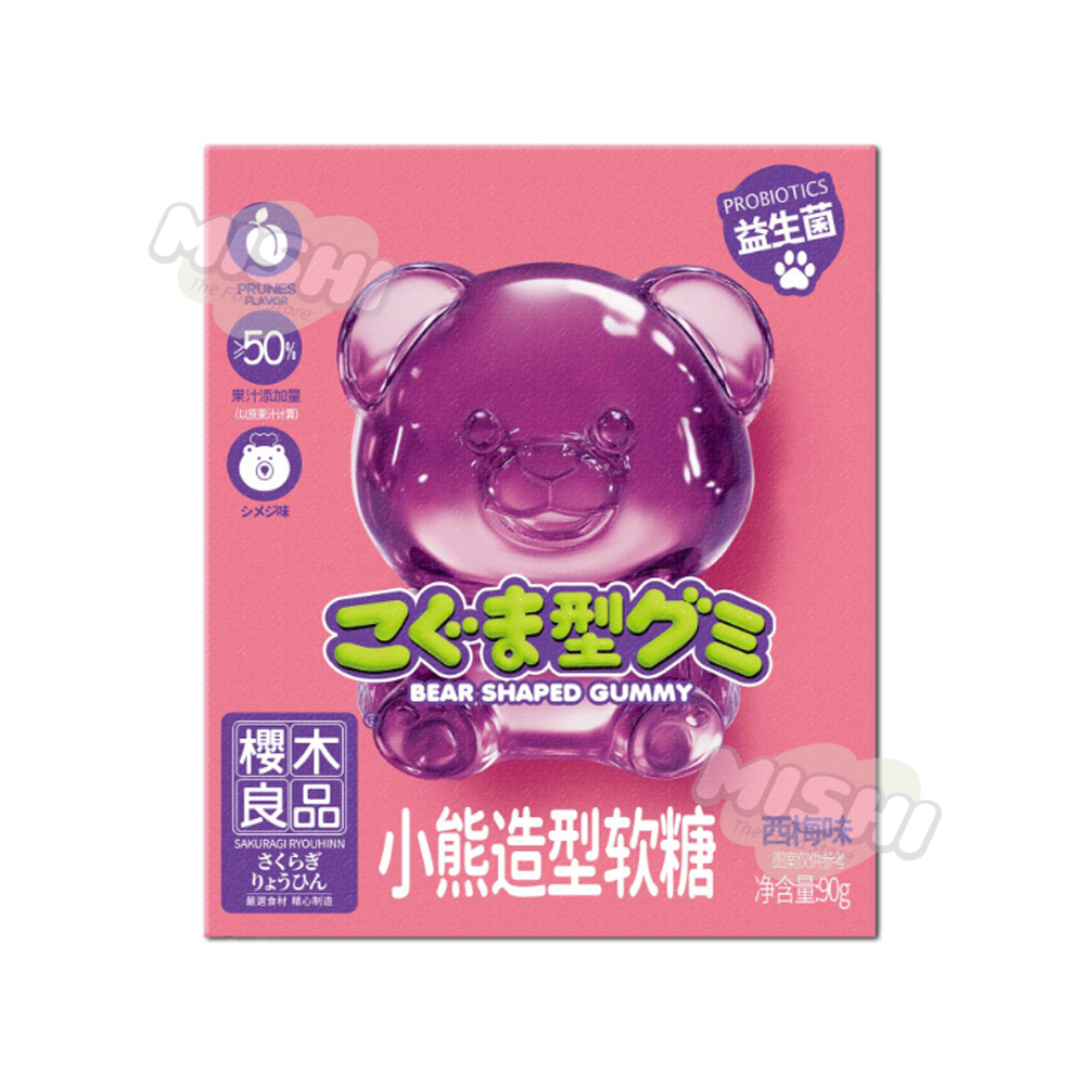 SAKURAGI RYOUHNN Brand Bear-shaped Gummy Candy (Prune Flavor) 90g