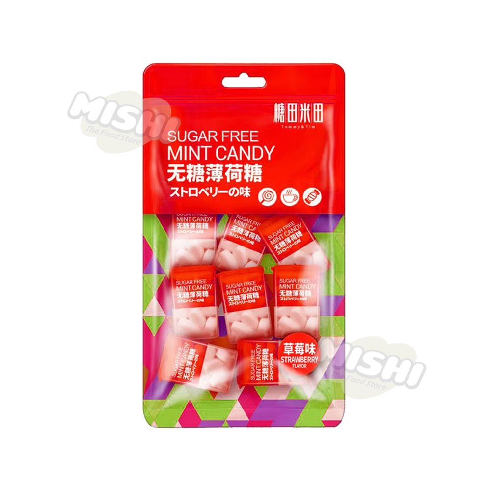 Tommy&Tim brand Sugar-free Peppermint Candy Strawberry flavor 45g