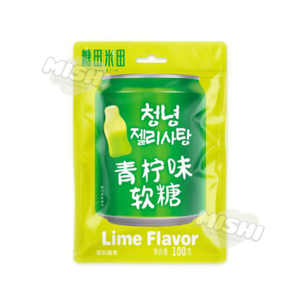 Tommy&Tim brand Bottle-shaped Lime flavored soft candy 100g