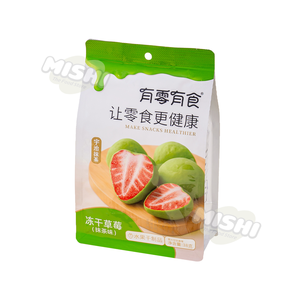 YOULINGYOUSI 38g Bagged Freeze-Dried Strawberry (Matcha Flavor)