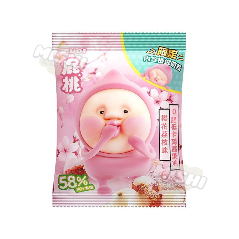 ZUO YIXIA Brand Lychee Cherry Blossom Flavored 0-Fat Low-Calorie Konjac Jelly 96g