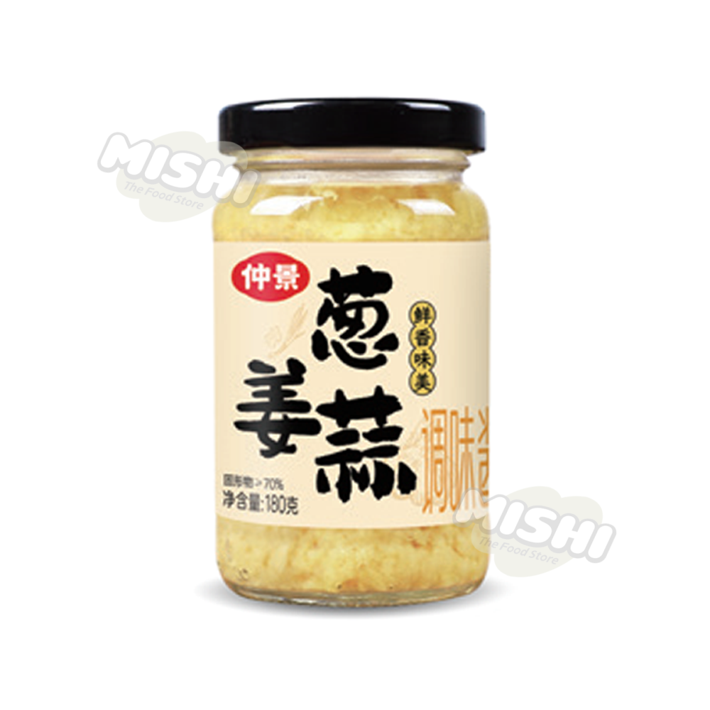 ZHONG JING Brand Scallion, Ginger, and Garlic Paste 180g
