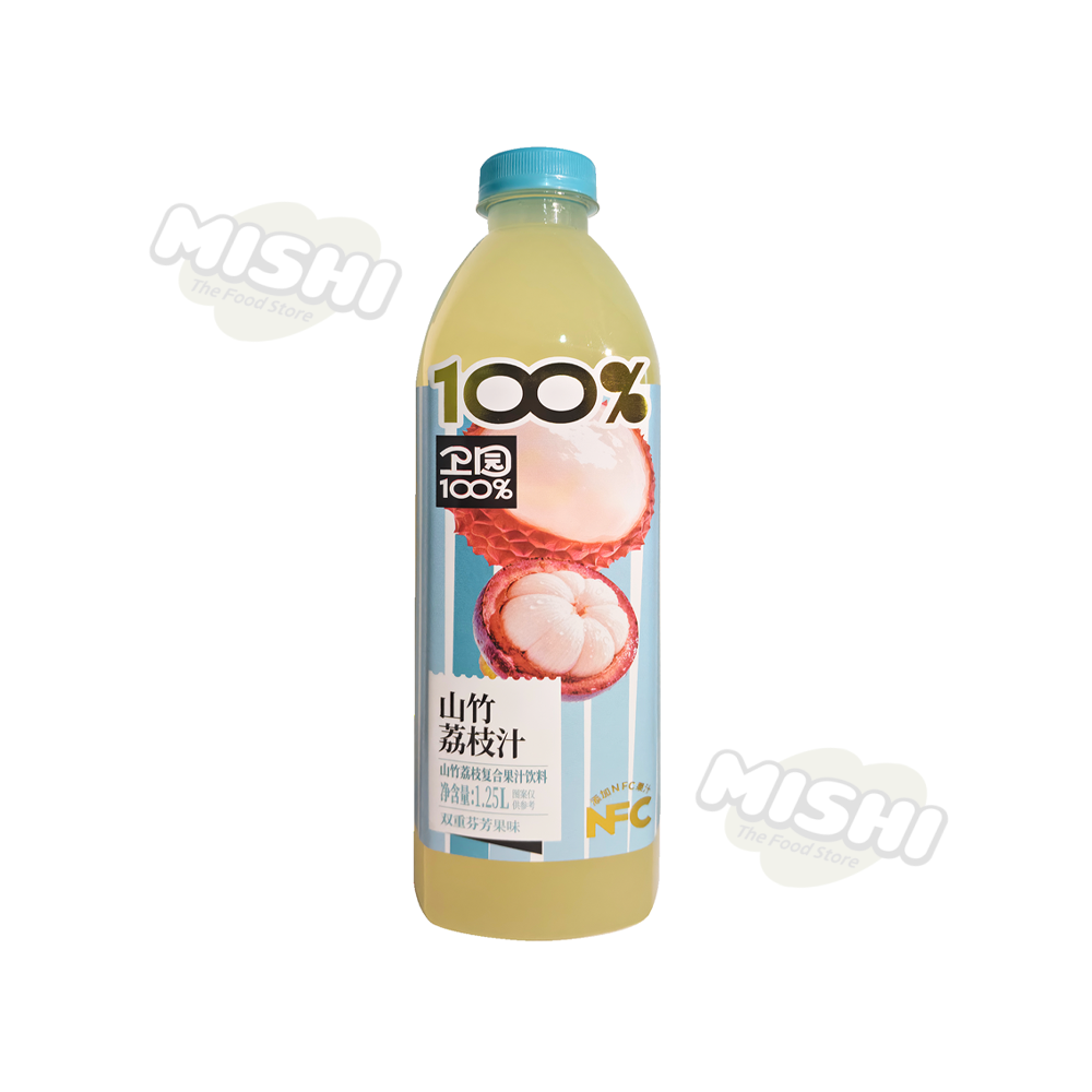 WEI YUAN Brand 100% Mangosteen and Lychee Blend Fruit Juice 1.25L