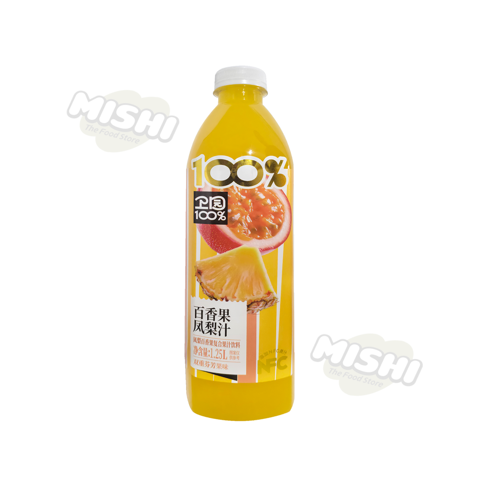 WEI YUAN Brand 100% Passion Fruit and Pineapple Blend Fruit Juice 1.25L